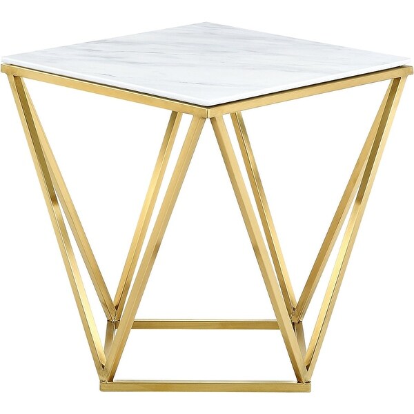 Jasmine Marble Brass Side Table (Set of 2) Limited Price offer