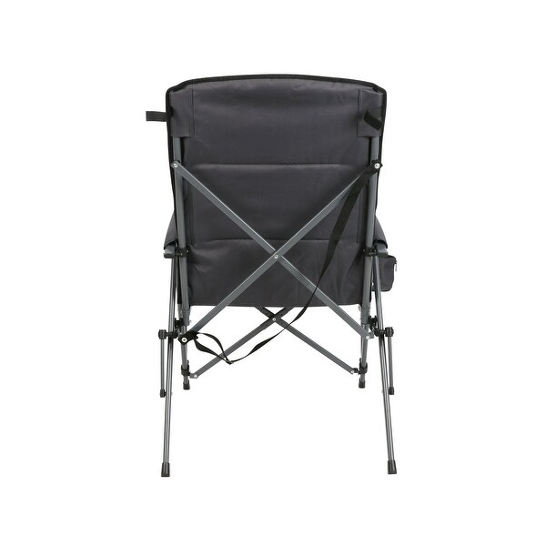 High Back Hard Arm Camping Chair,Gray