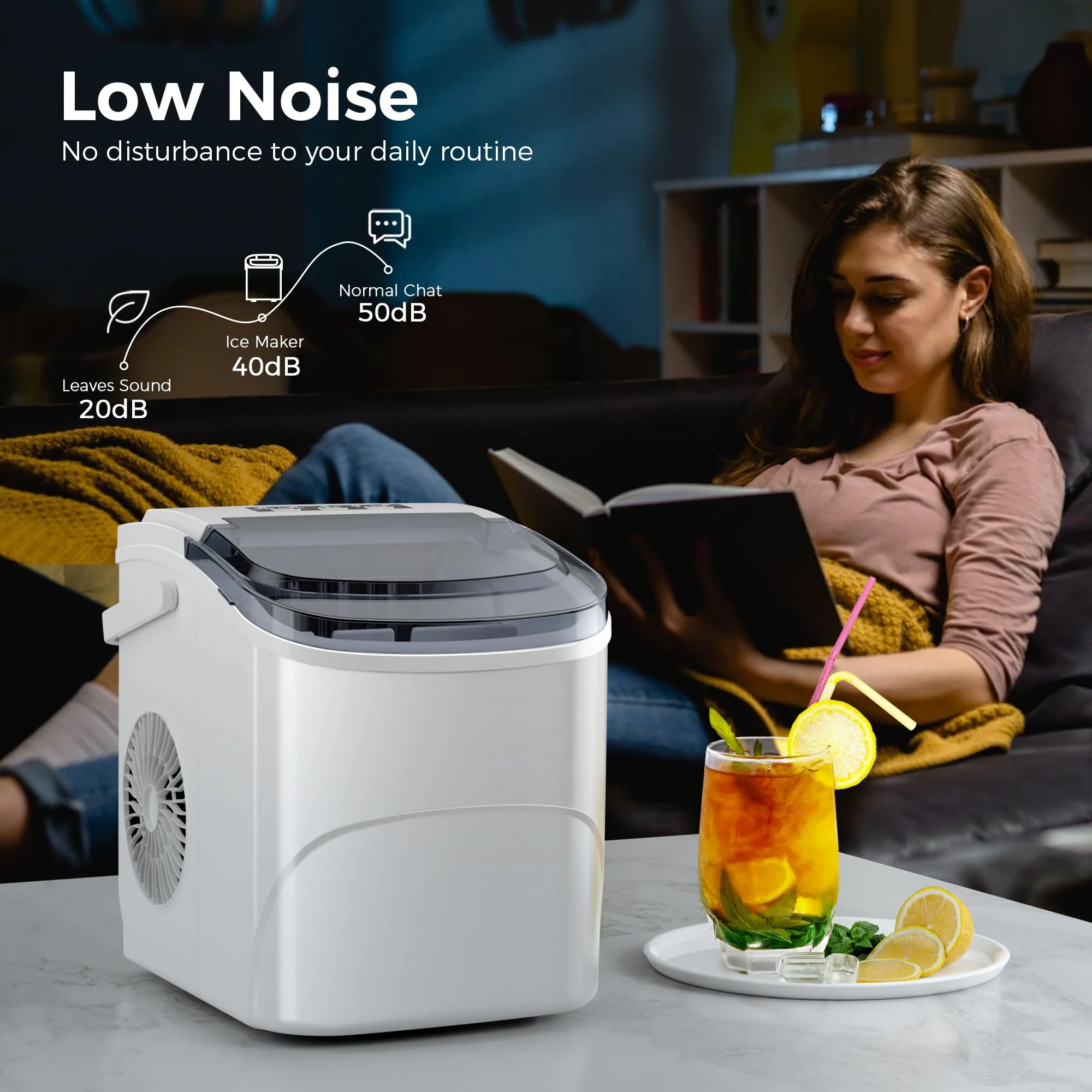 Kismile Ice Makers Countertop with Handle Z5812B