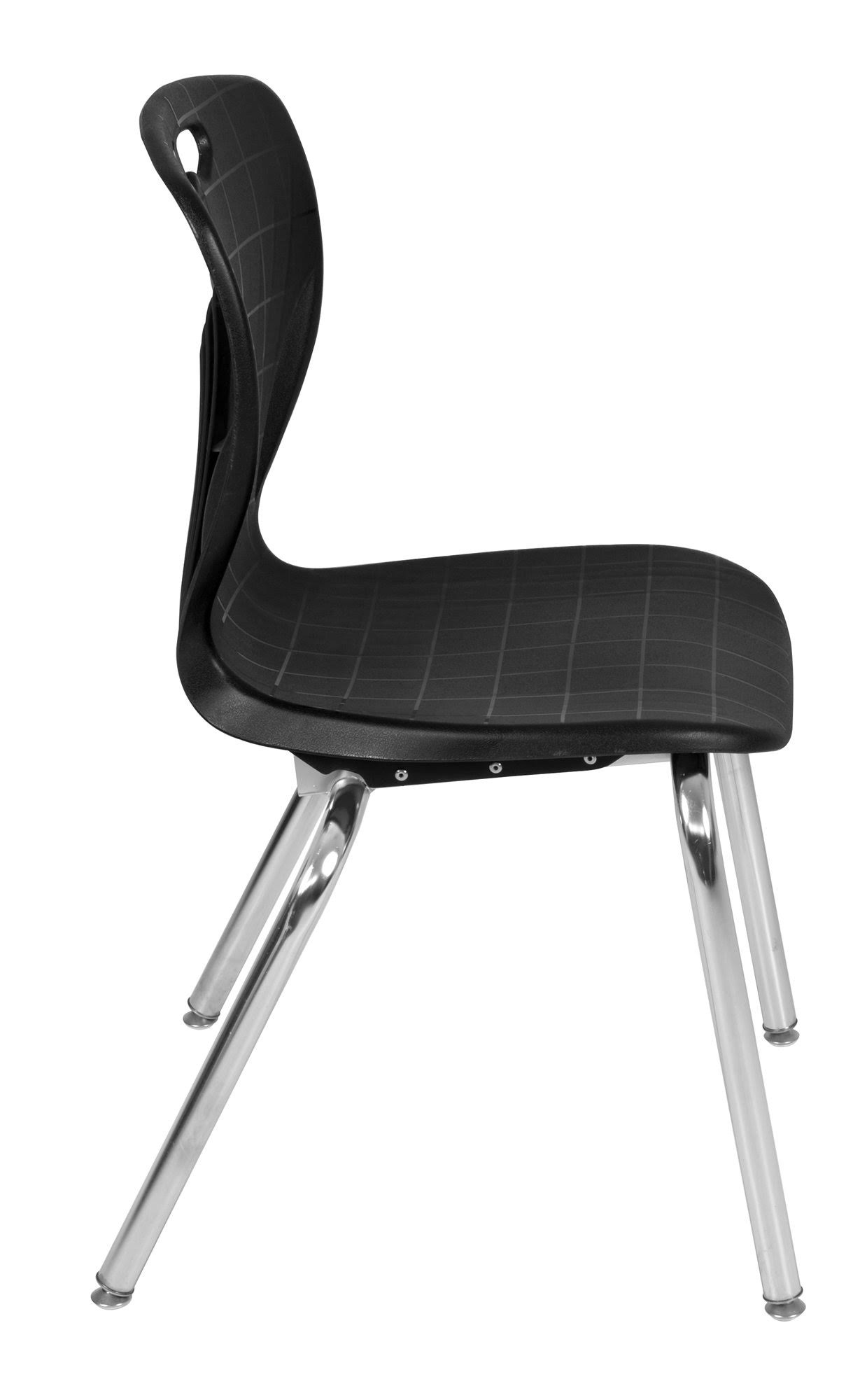 Regency Kee 72x22 x 24x22 Height Adjustable Mobile Classroom Table - Grey u0026 2 Andy 18-in Stack Chairs- Black