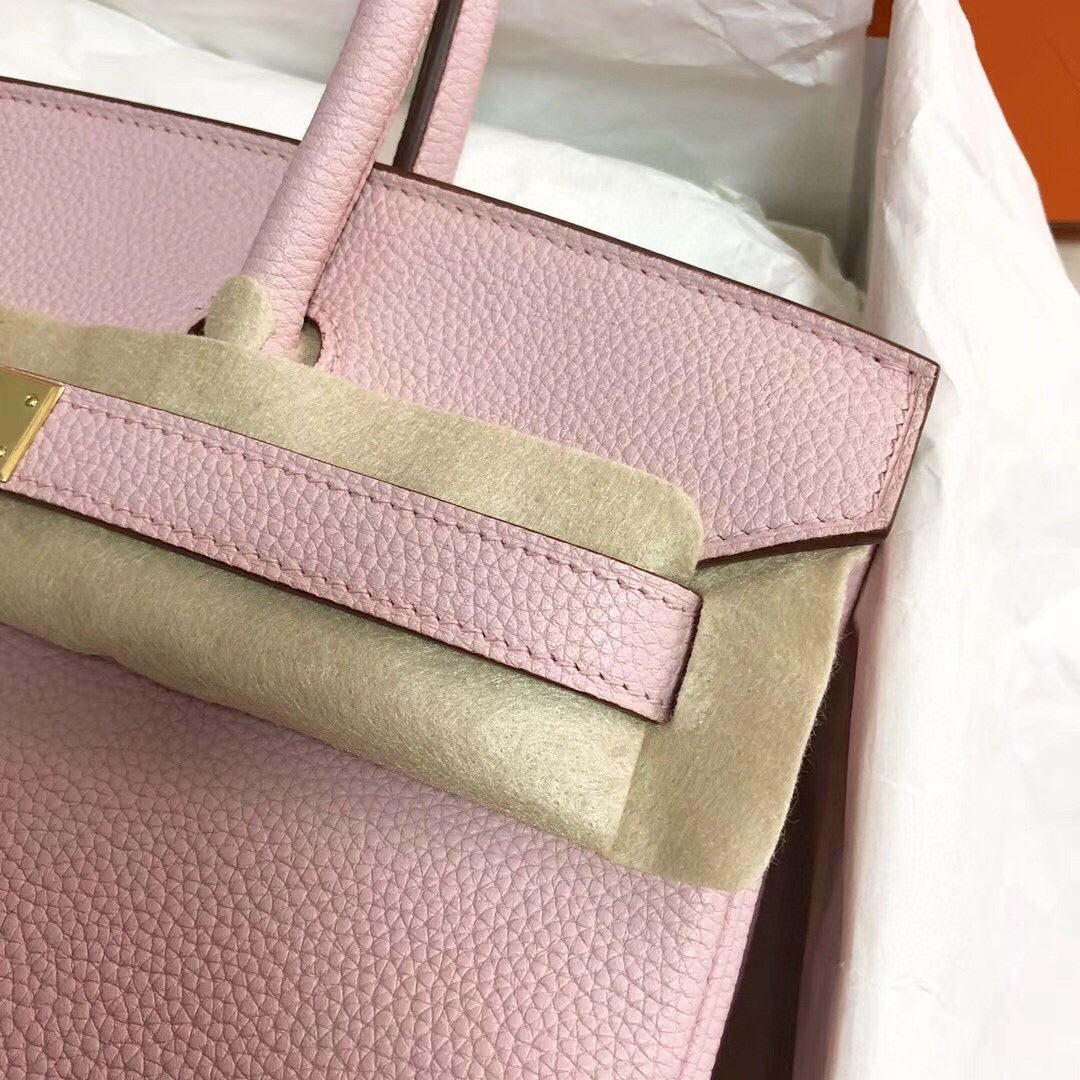 Hermes Birkin 30Cm Pink Togo Leather Gold Hardware