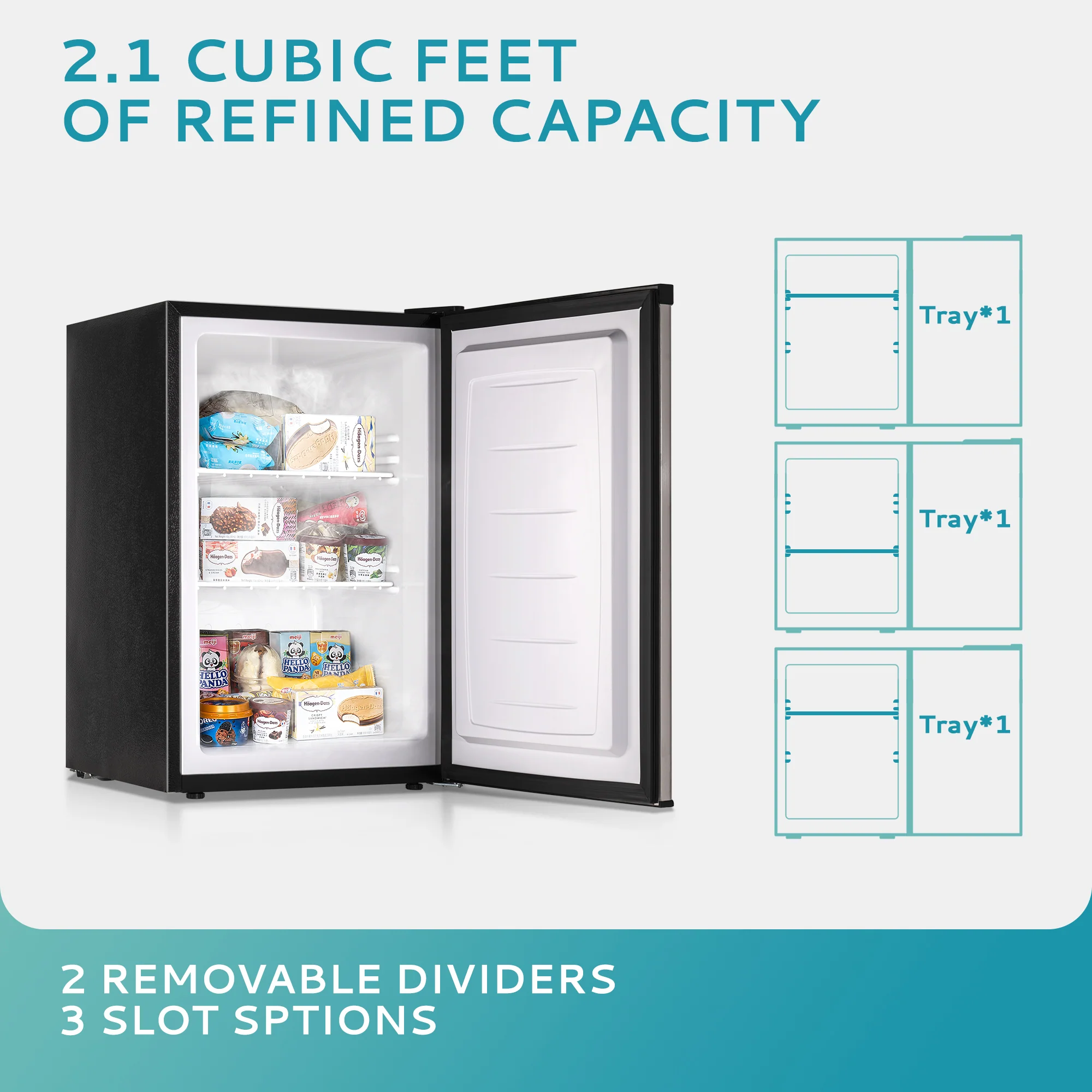 Compact Mini Freezer, Upright freezer Rapid Cooling