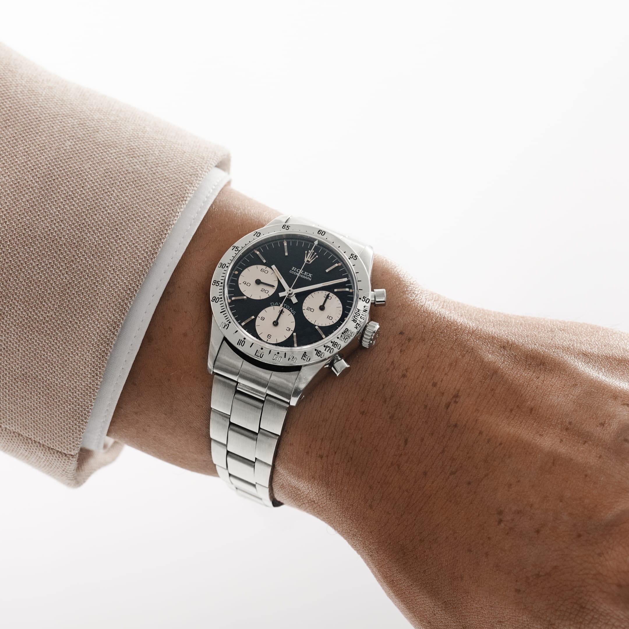 Rolex Daytona 6262 'Blue' Stainless Steel Black 'Reverse Panda' Dial (1970)