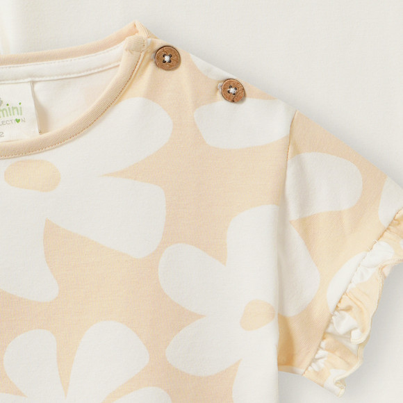 Topomini Pure Collection 2 Baby T-Shirts mit Rüschenärmeln
