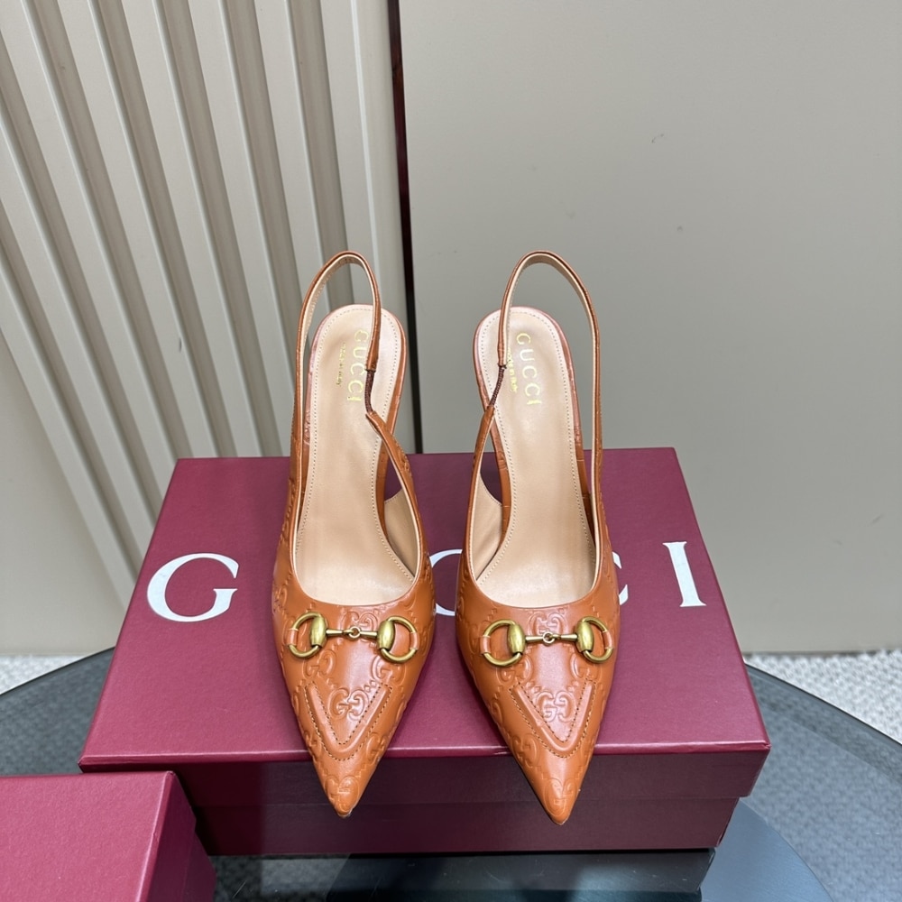 Gucci Women’S Horsebit Pump Gg Leather Light Brown