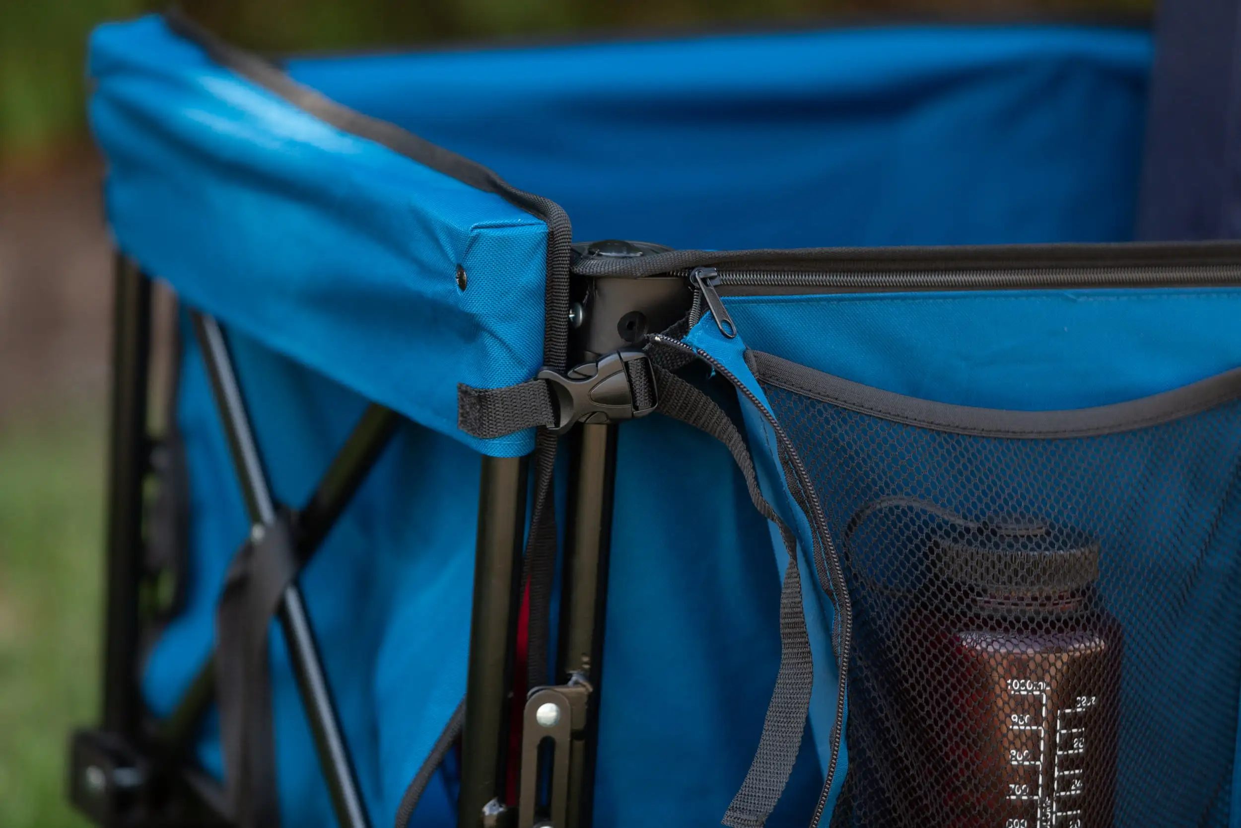 Ozark Trail Quad Folding Camp Wagon with Tailgate, Blue