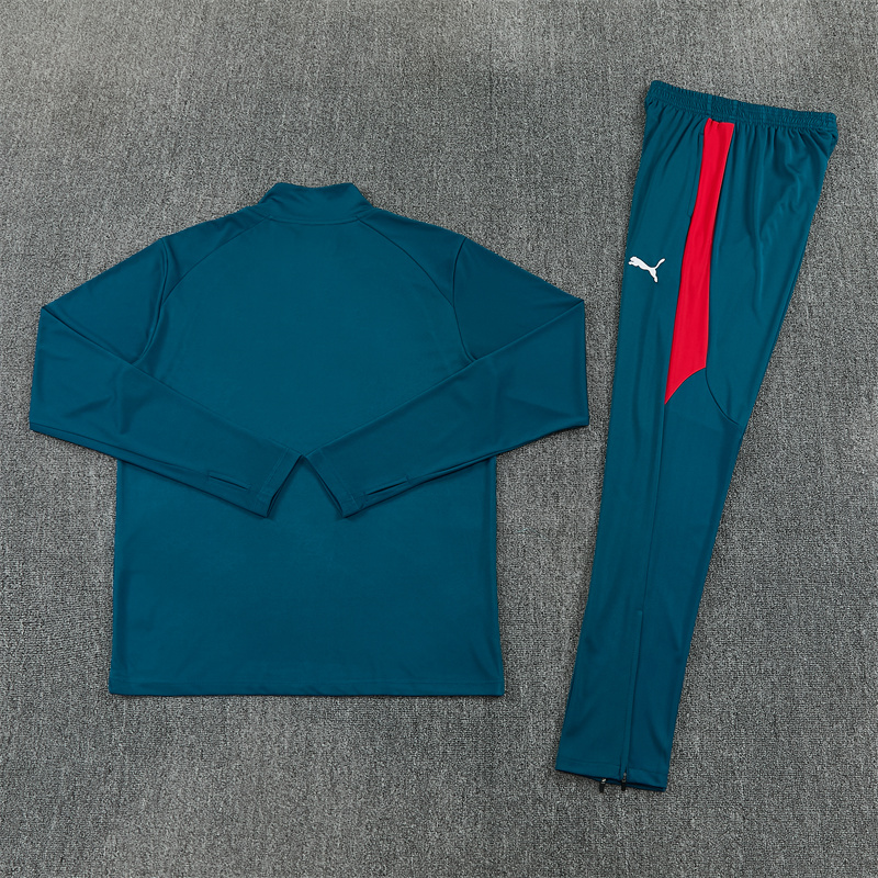 Portugal 26/27 Half Zipper Training Suit - Green 4