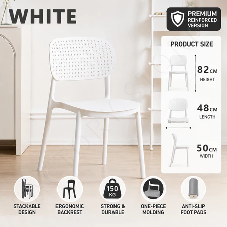 Plastic Household Thickened Dining Chair, Internet-famous Leisure Chair, Modern Minimalist Restaurant Stool, Stackable C