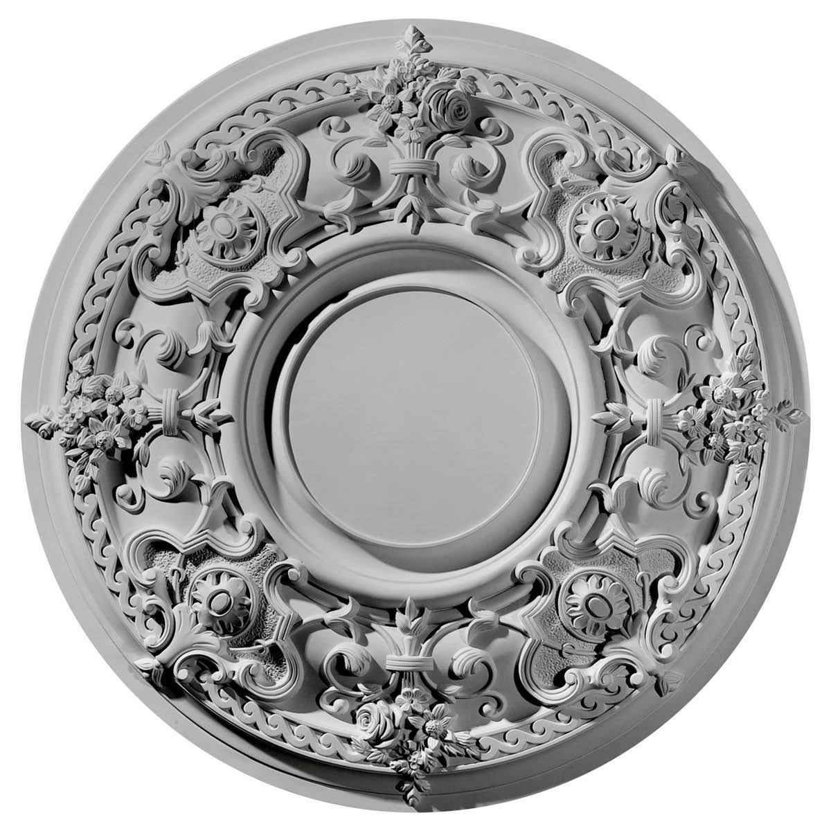 32 3/4x22OD x 2 1/2x22P Jackson Ceiling Medallion (Fits Canopies Up to 13 1/2x22) Ekena Millwork Finish: Steel Gray