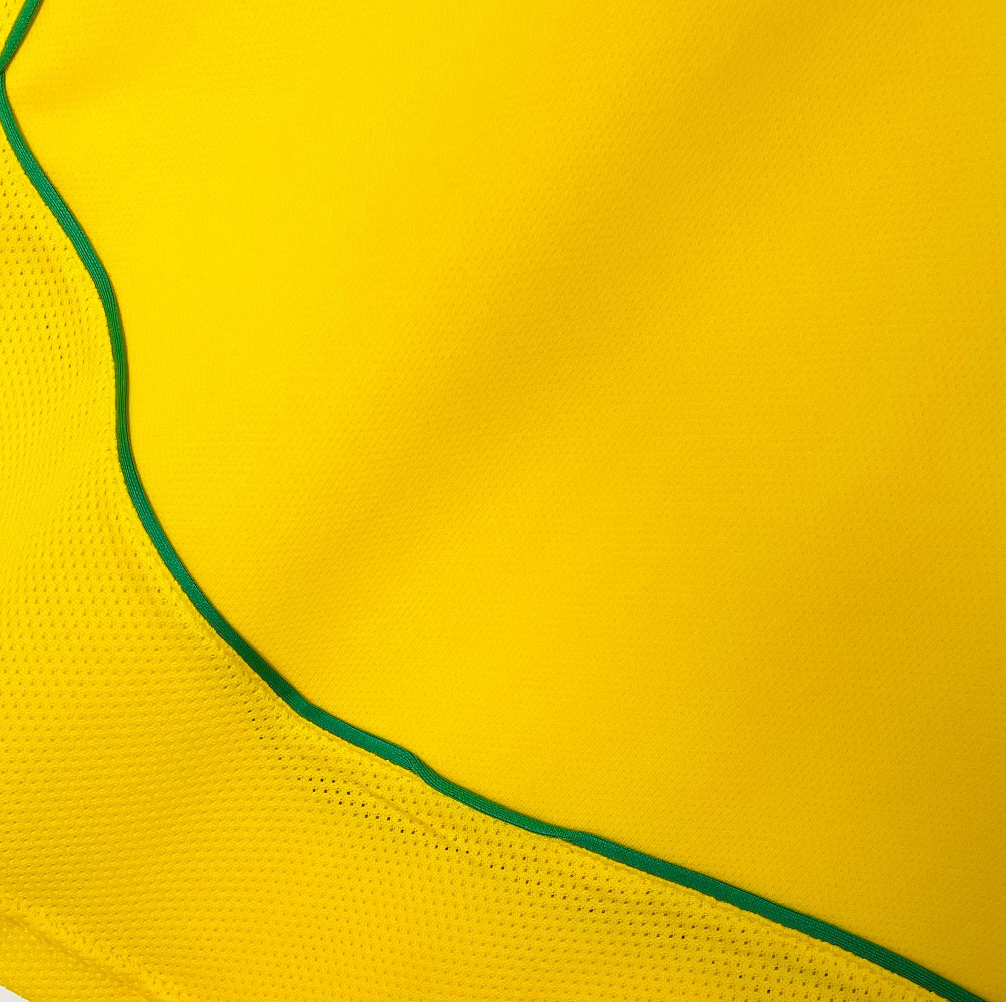 Retro  Brazil 2004 Home Yellow Long Sleeves 5