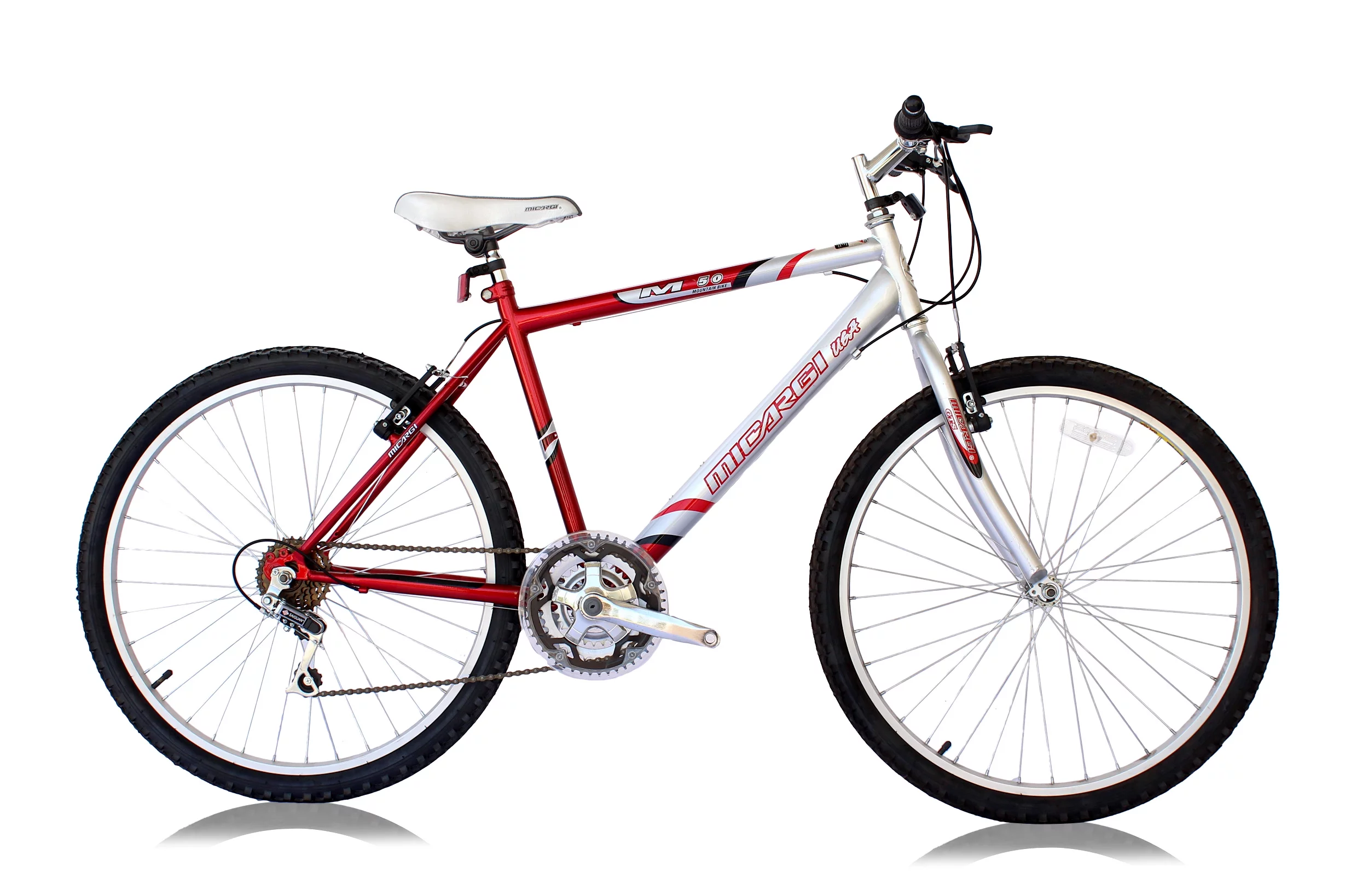 Wonder Wheels 26 Inch Mountain Bike MTB 18 Speed Bicycle, Bike, Steel Frame Alloy Rims 36 H - Burgundy