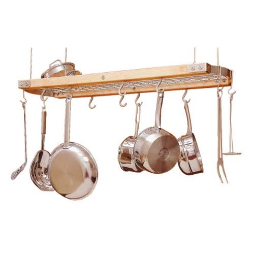 J.K. Adams Brunswick Ceiling Pot Rack, Natural