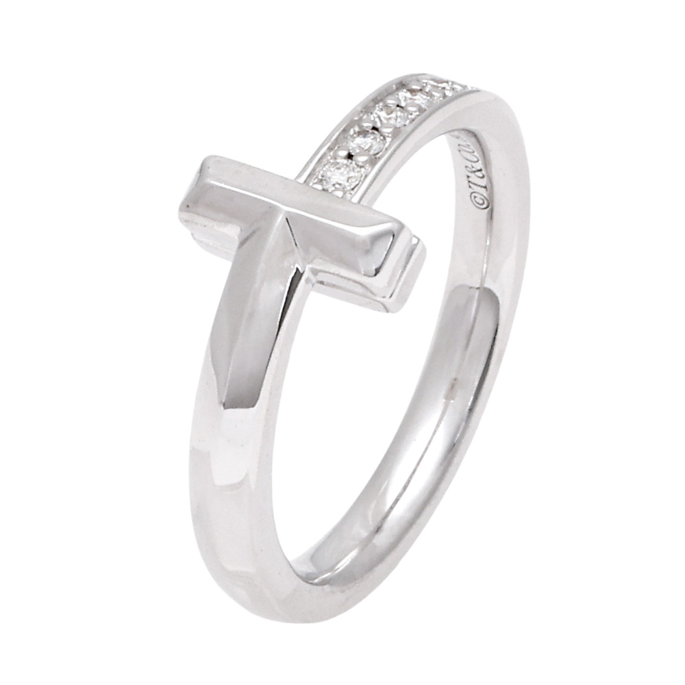 Tiffany & Co. Tiffany T T-one Ring 18K White Gold Diamond