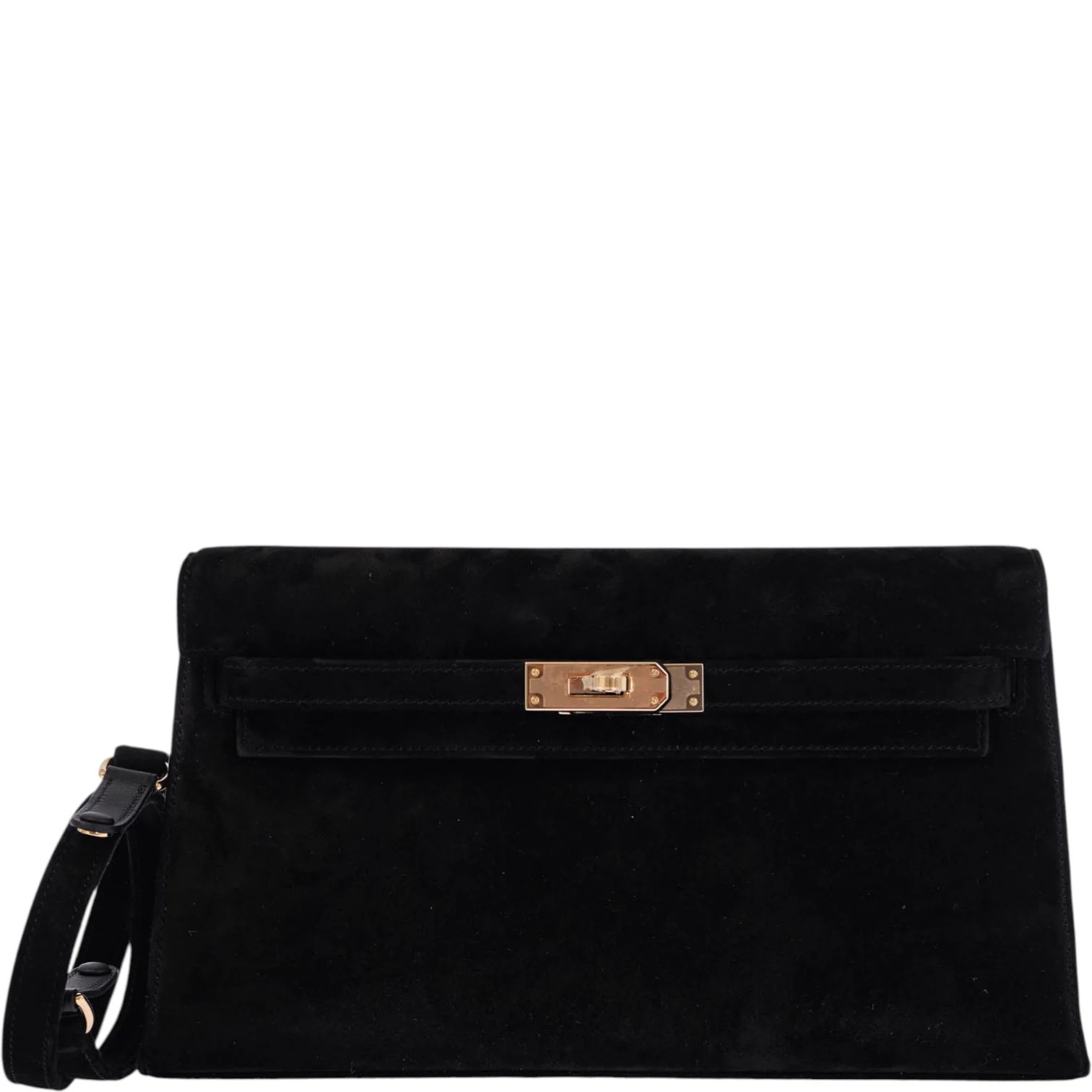 Hermès Kelly Elan Noir Veau Doblis Permabrass Hardware