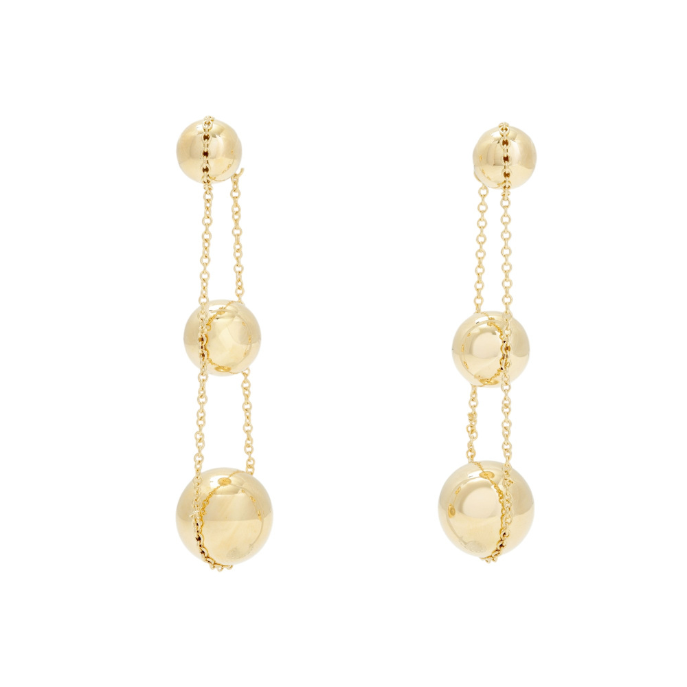 Tiffany & Co. Hardware Triple Drop Earrings 18K Yellow Gold 37953377