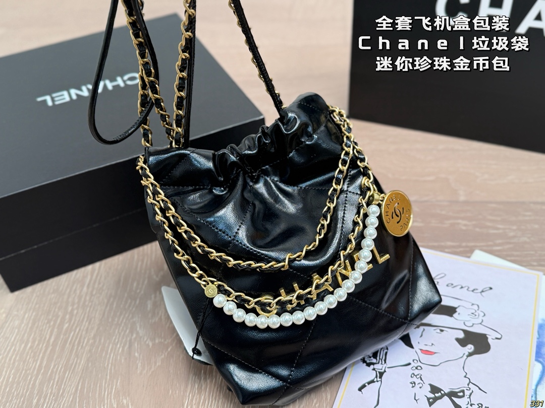 Chanel Pearl Gold Coin Bag - cnluxepick