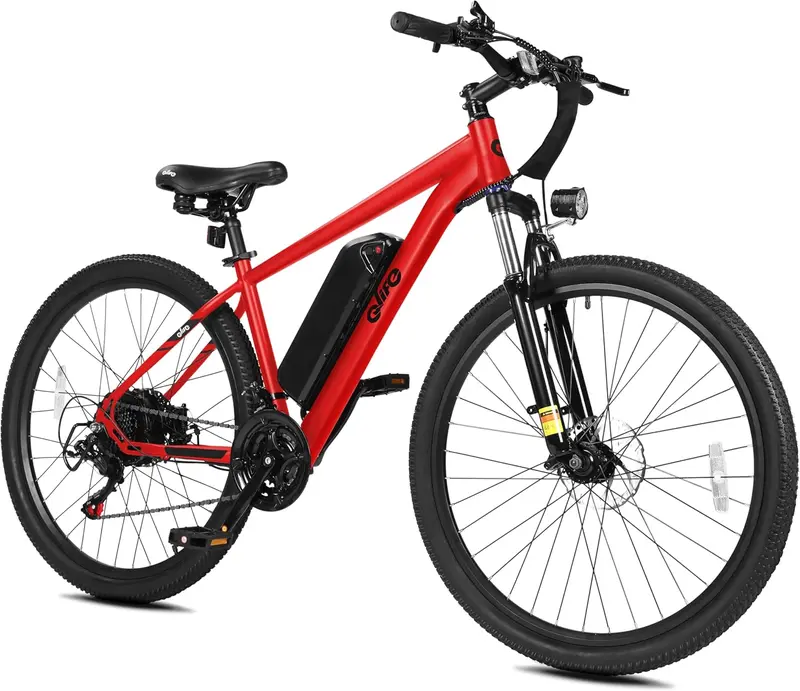 Qlife Racer Adult E-Bike – 21-Speed Mountain Bike with Lightweight Frame