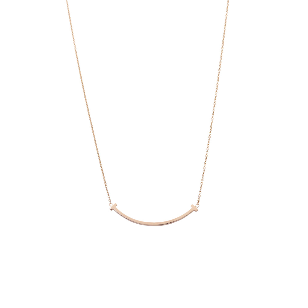 Tiffany & Co. Tiffany T Smile Necklace 18K Rose Gold 60011678
