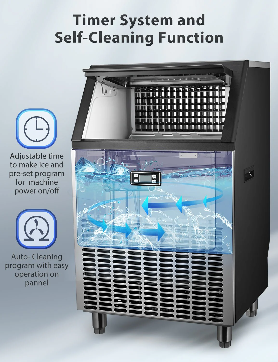 200LBS Freestanding Commercial Ice Maker Z5895