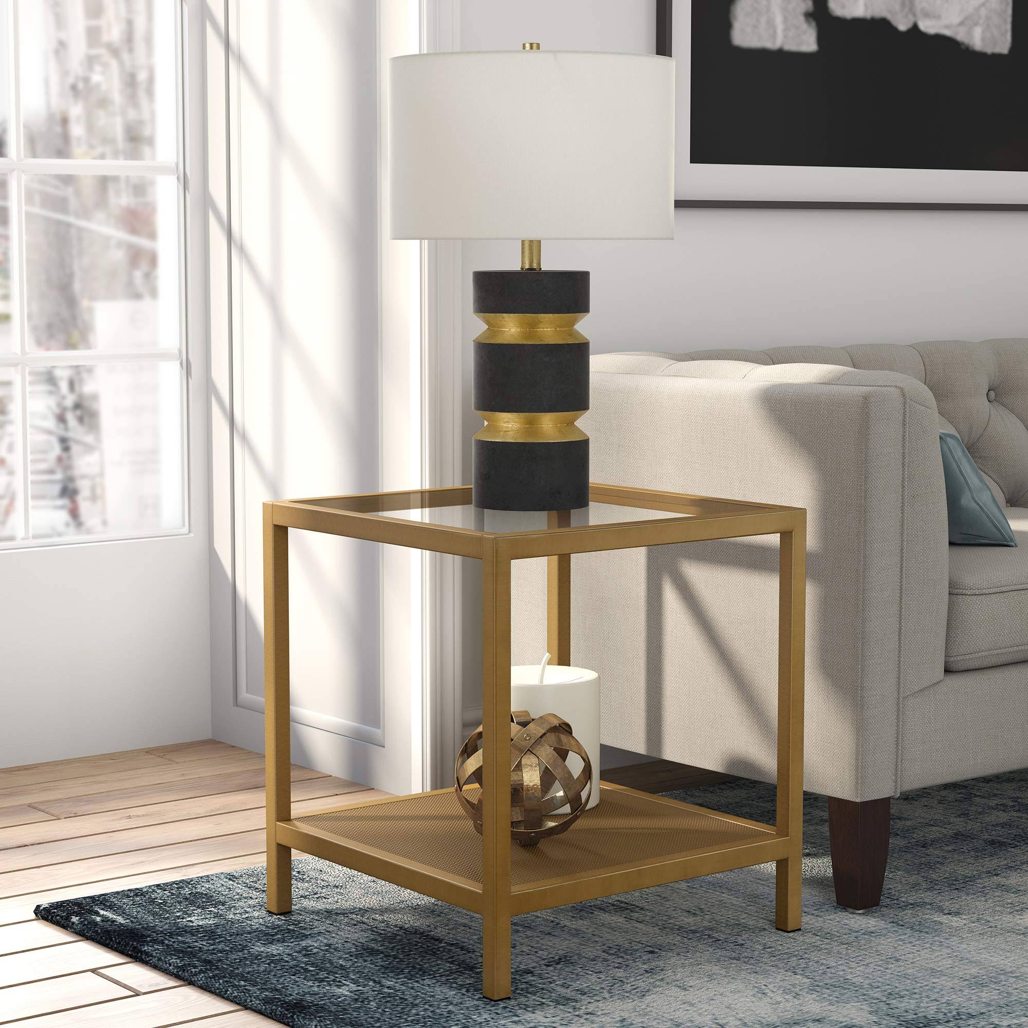 Rigan Side Table in Brass