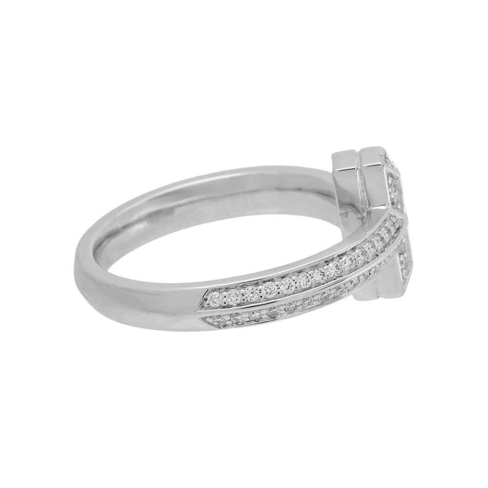 Tiffany & Co. Tiffany T Ring 18K White Gold Diamond 73125987