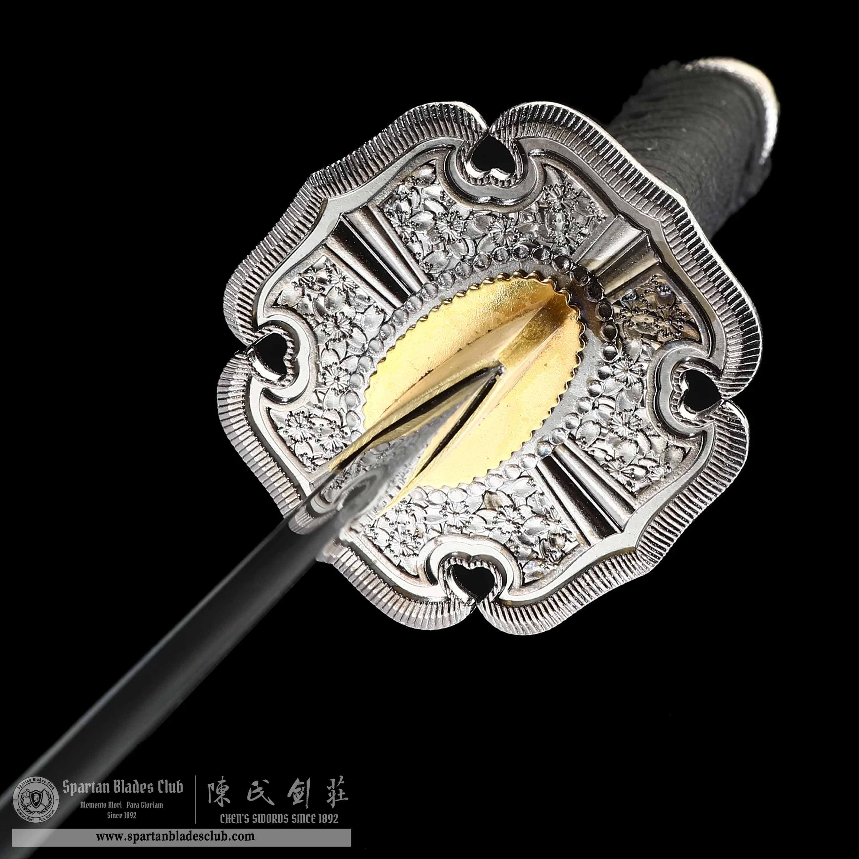 Black Demon Tachi - T10 Steel - 104cm (40.94 inches) - Exquisite Nickel Alloy Mountings - Spartan Blades Club - Spartan Blades Club - 陳氏劍莊1892