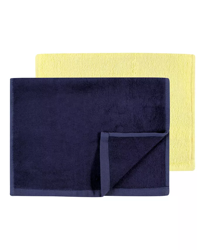 Hudson Baby Infant Boy Rayon from Bamboo Bib, Burp Cloth and Washcloth 10Pk, Blue Yellow