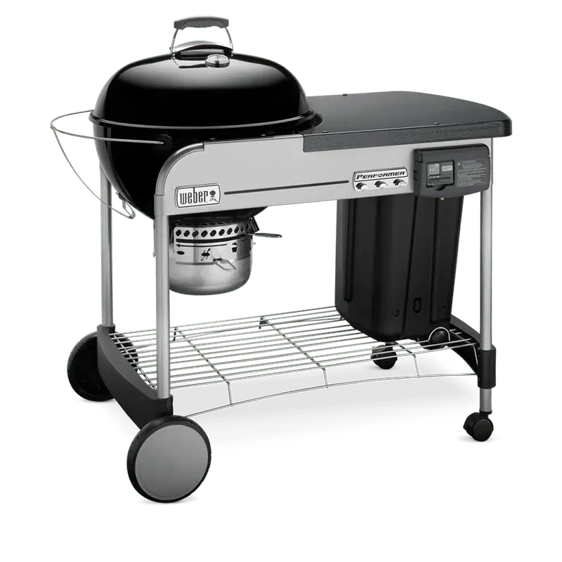 Weber Performer Deluxe 22″ – Charcoal Grill with Built-In Thermometer and Ash Catcher