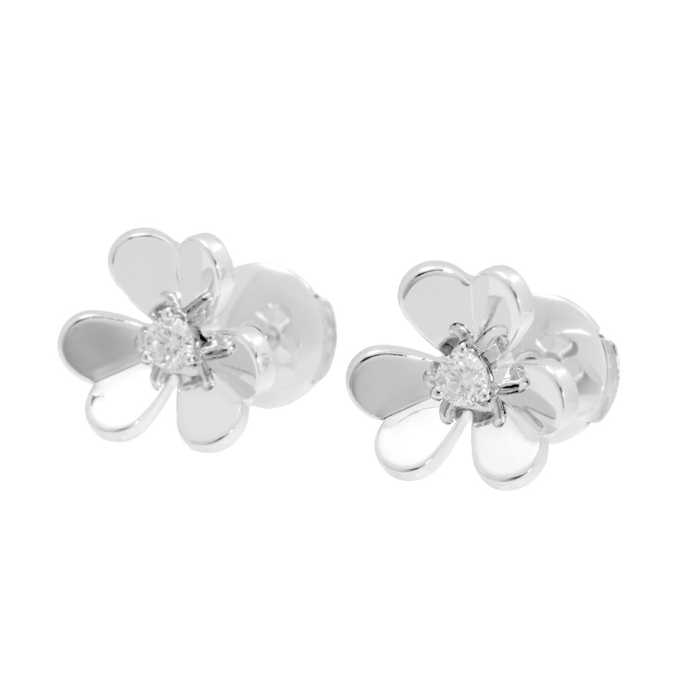 Van Cleef & Arpels Frivole Earrings 18K White Gold VCARPJMO00
