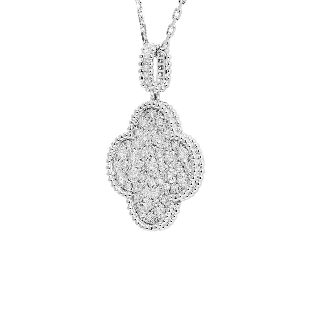 Van Cleef & Arpels Magic Alhambra Necklace 18K White Gold Diamond VCARO49000