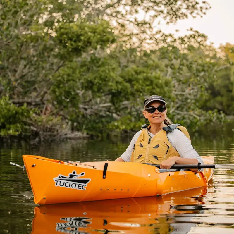 TUCKTEC 10-Foot Foldable Kayak – Pro Model in Dark Yellow
