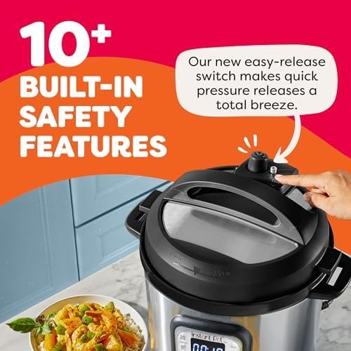 7-in-1 Electric Pressure Cooker, Slow Cooker, Rice, Steamer, Sauté, Yogurt Maker, Warmer & Sterilizer, Includes App With Over 800 Recipes, Stainless Steel, 6 Quart