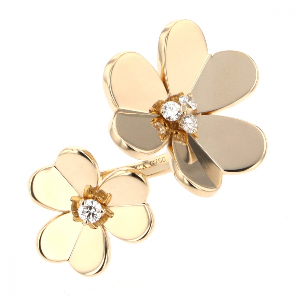Van Cleef & Arpels Frivole Ring 18K Yellow Gold Diamond