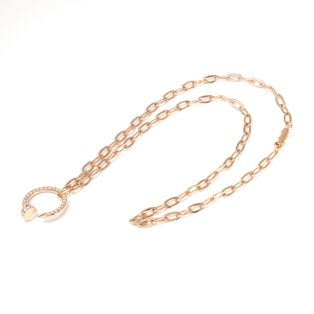 Cartier Juste un Clou Necklace 18K Rose Gold Diamond N7413500