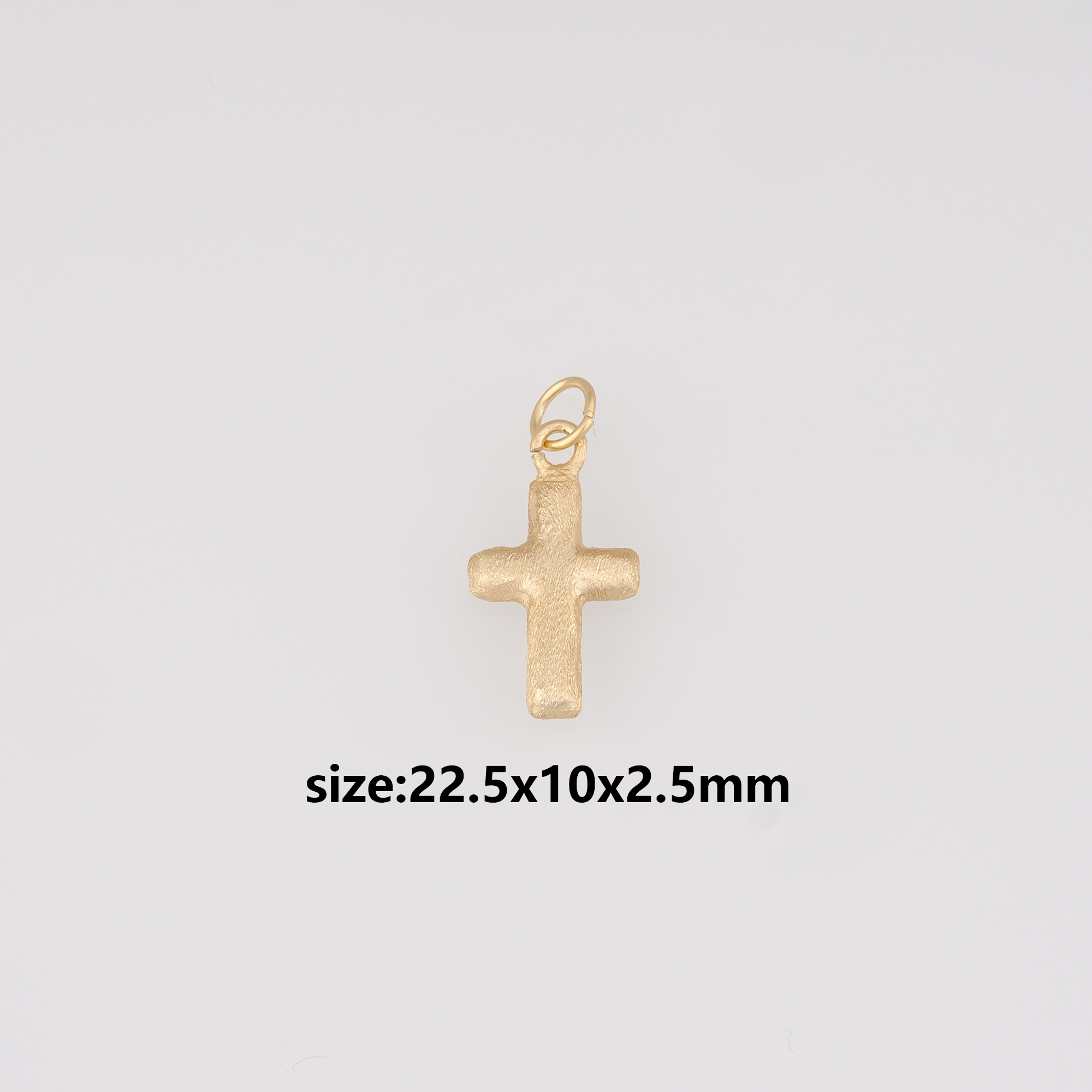 18K Gold Filled Cross Pendant,Religious Charm Earrings Necklace for DIY Jewelry Making Supply