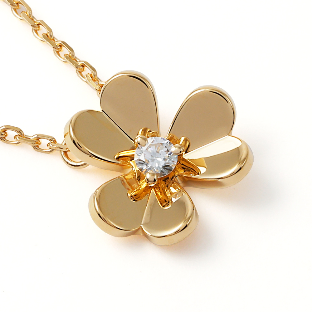 Van Cleef & Arpels Frivole Necklace 18K Yellow Gold Diamond VCARP0J100