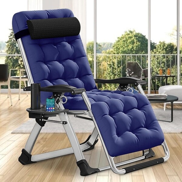 DoCred Zero Gravity Chair,Folding Lawn Chaise Recliner Lounge Chair