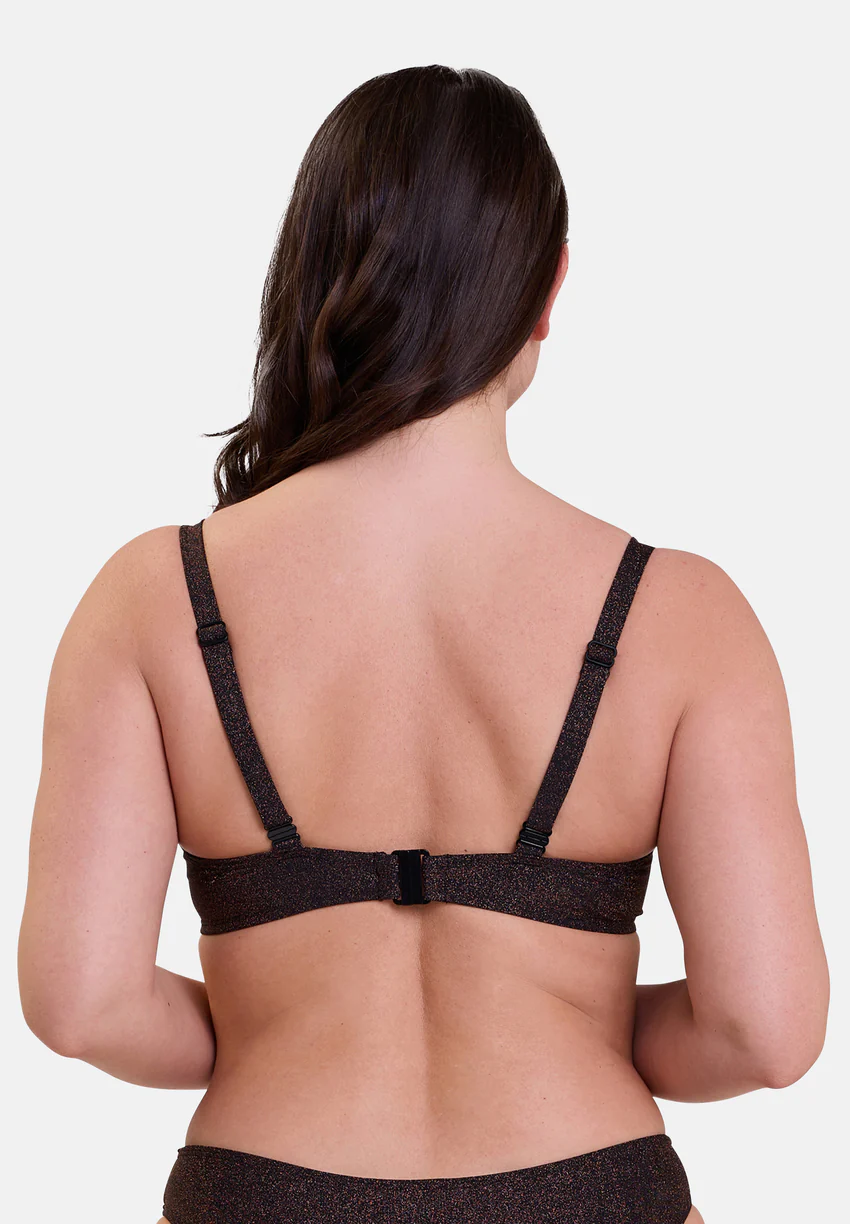 Haut de maillot de bain avec armatures Reflet Noir