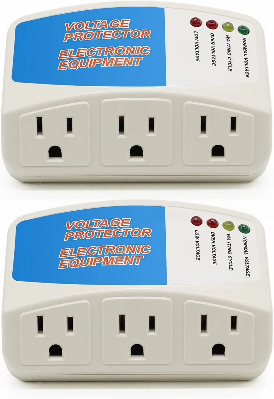 B Surge Protector Power Strip Home Appliance, 3 Outlet Power Surge Protector, Voltage Protector Brownout Surge