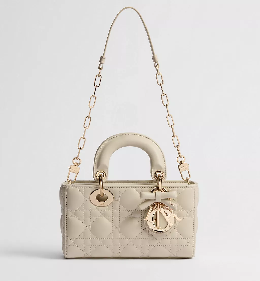 Dior Mini Lady D-Joy Bag Craie Cannage Lambskin