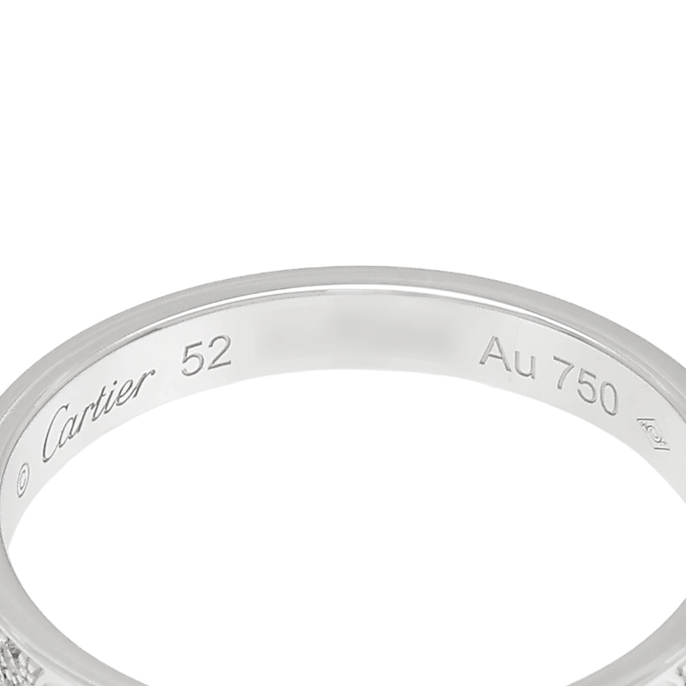 Cartier Love Pave Ring 18K White Gold Diamond B4218200