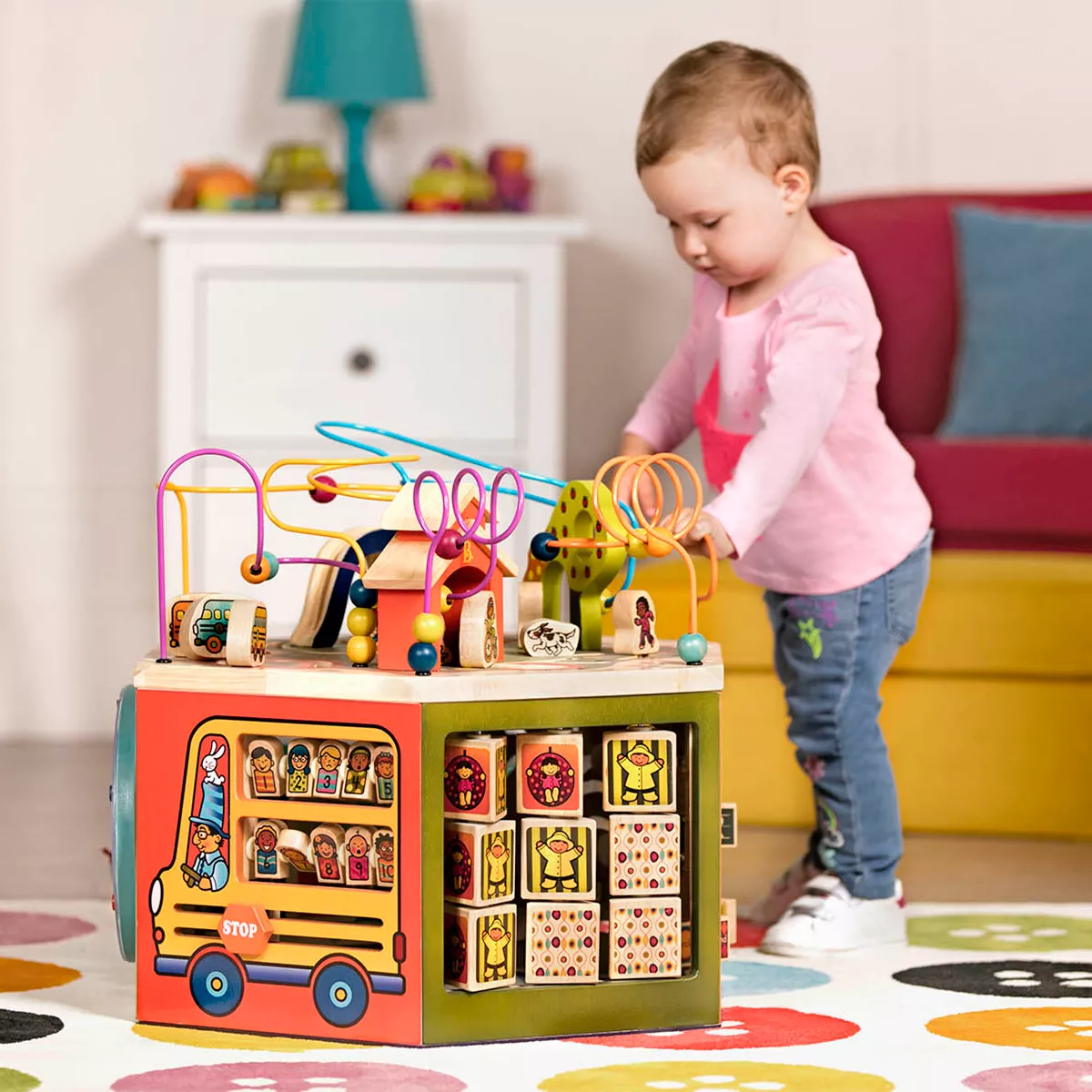 B. toys Wooden Activity Cube – Youniversity