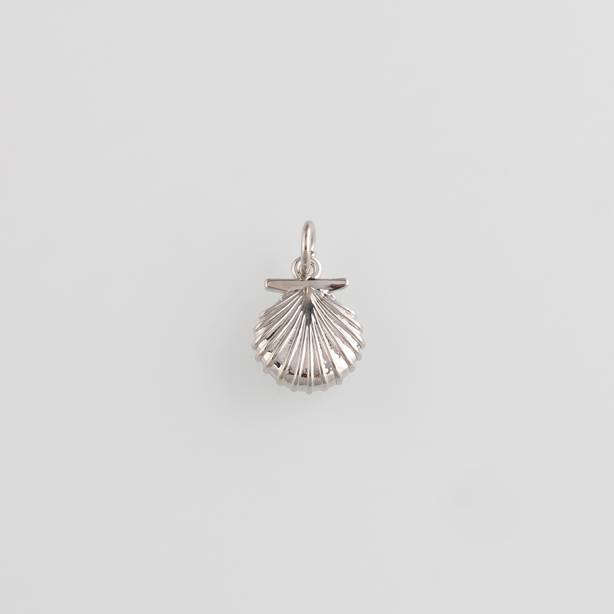 18K Gold Filled Scallop Pendant,Ocean Scallop Charm Earrings Necklace for DIY Jewelry Making Supply