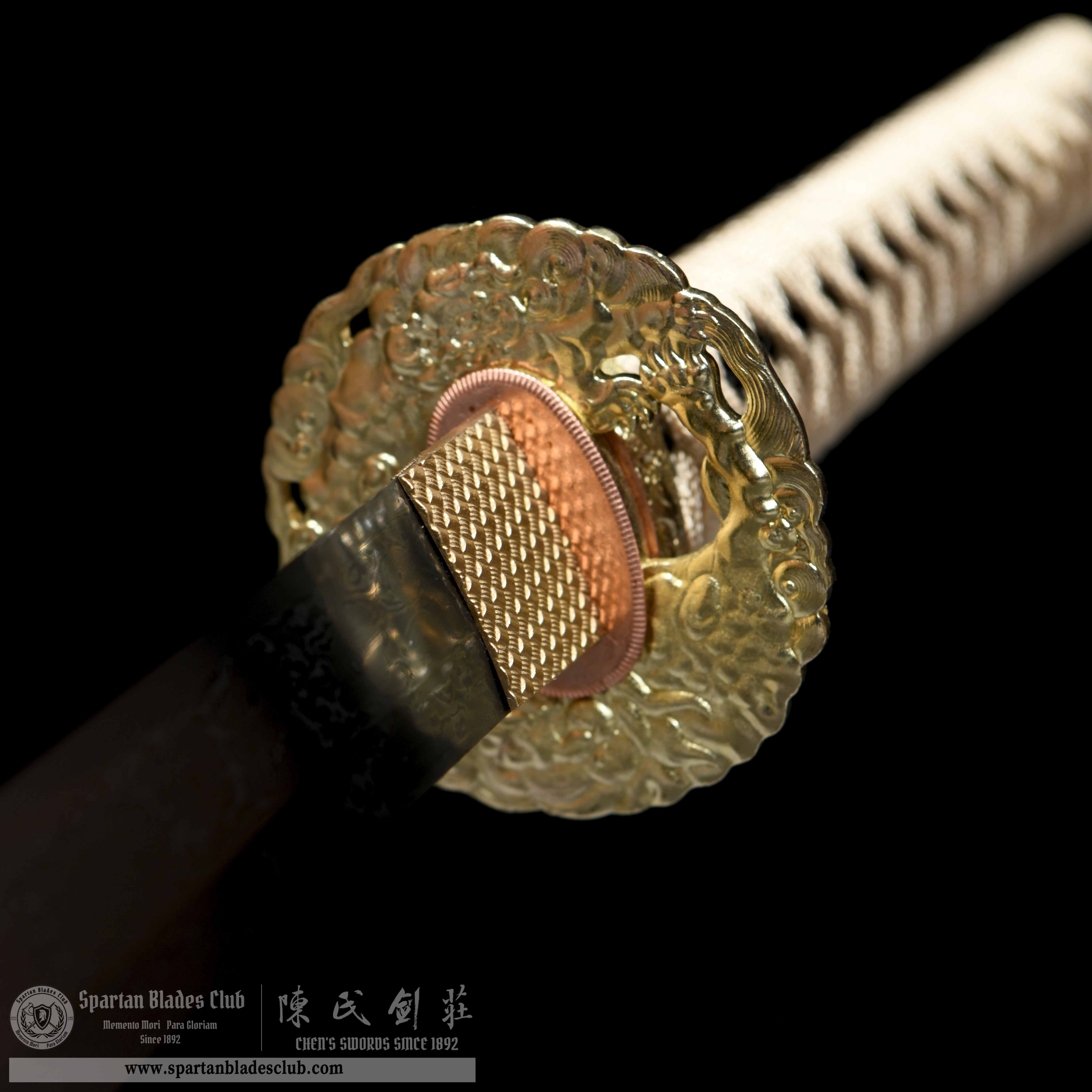 HY185 | Sujin Chenyuan | Katana | Damascus Steel | Loong(Chinese Dragon) | Battle-Ready | Full-tang | Spartan Blades Club | CHEN'S SWORDS 1892 - Spartan Blades Club - 陳氏劍莊1892