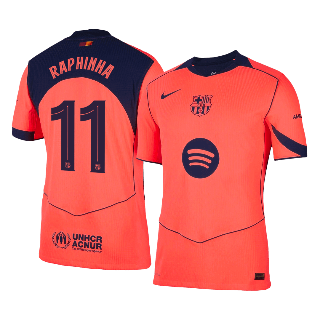 RAPHINHA #11 Barcelona Third Away Player Version Jersey 2025/26 - UCL