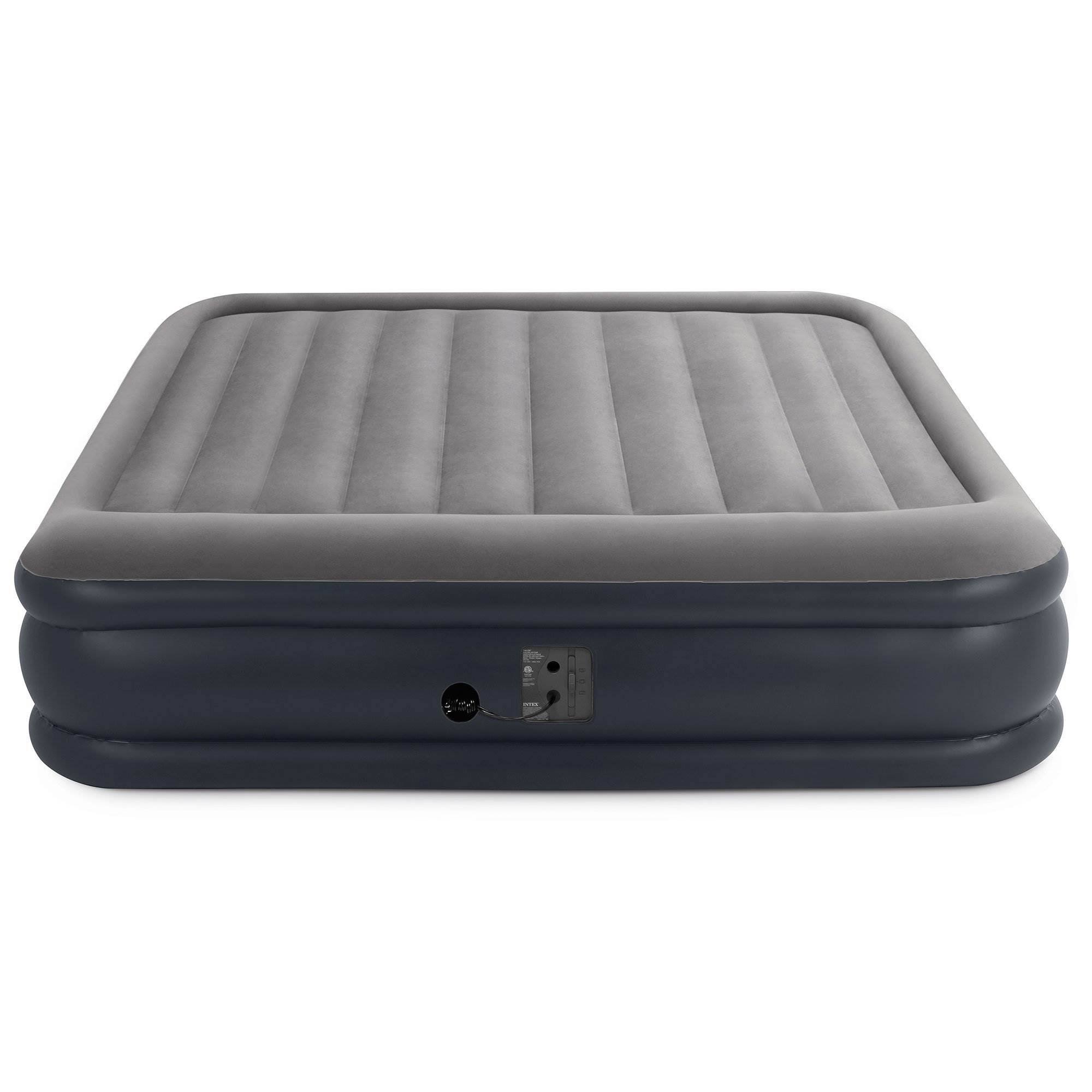 Intex 16.5 inch Deluxe Inflatable Air Mattress Bed with Built in Pump, King