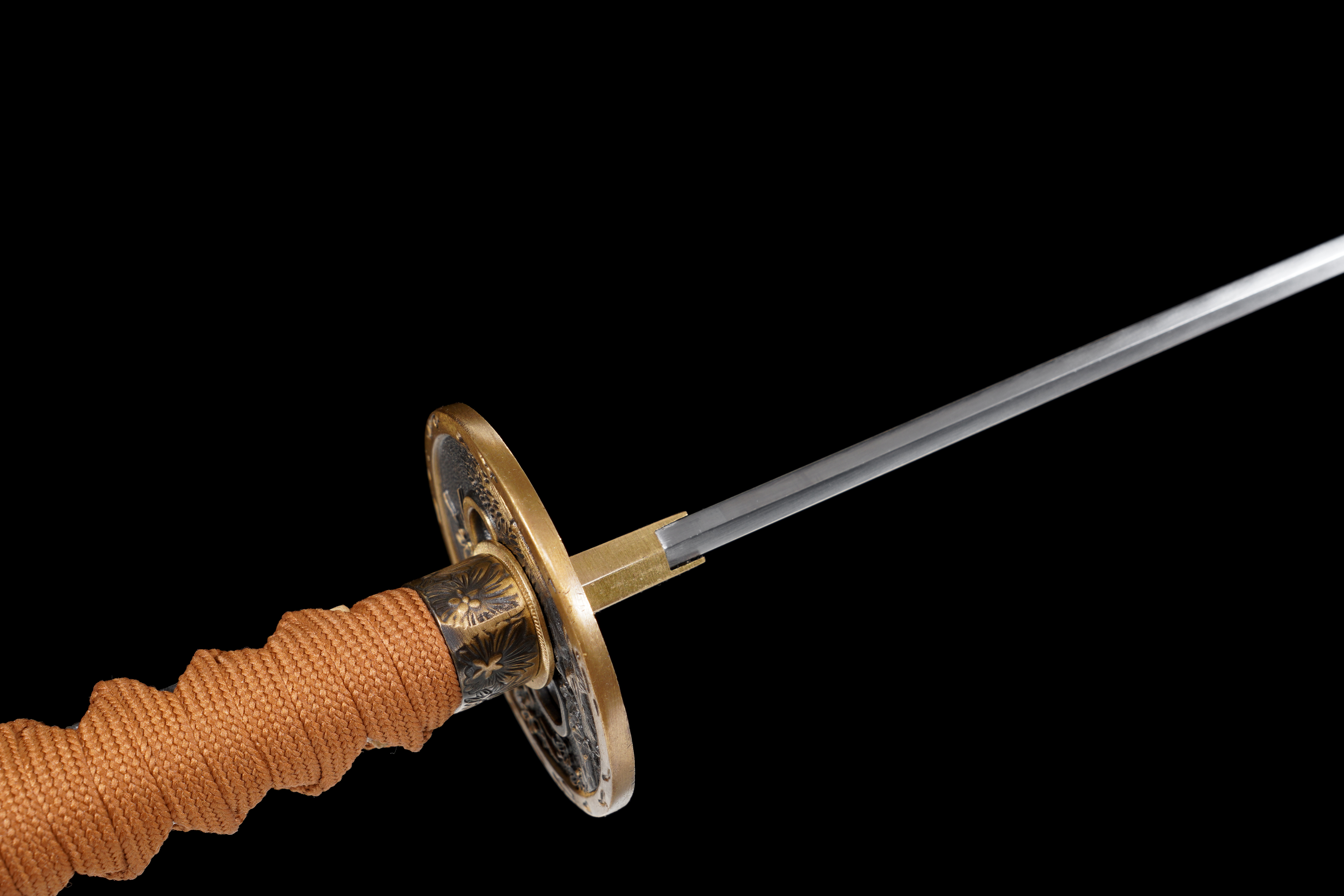 Handmade Katana T10 Steel Clay Tempered Four Gentlemen Saya Full Tang