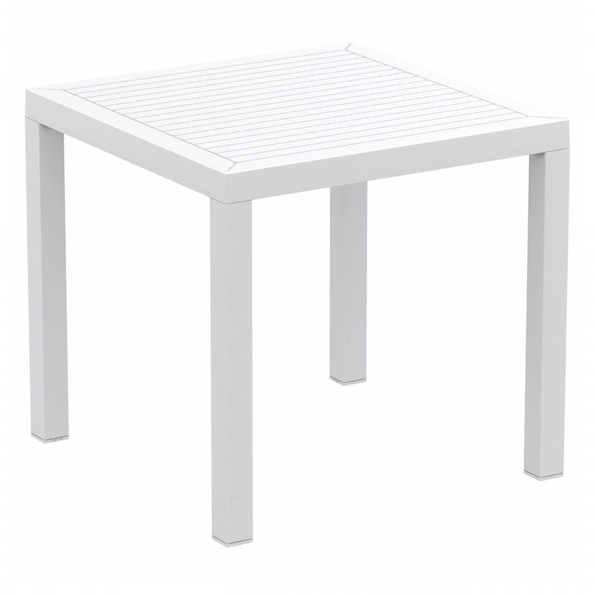Siesta  Air Mix Square Dining Set with White Table & 4 Taupe Chairs