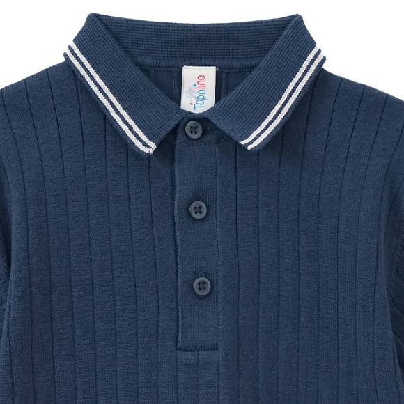 Topolino Jungen Strick-Poloshirt mit Rippstruktur