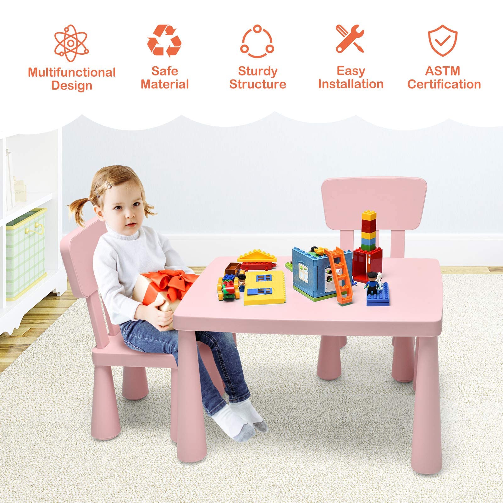 Costzon Furniture Playroom Children Activity